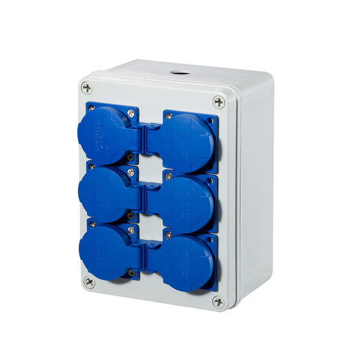 Household Outdoor Water-proof 220V 16A Multi-Function Socket Box Wall Mount Electric Car Charging Sockets Box with CHINT Breaker: Red / Male Insert