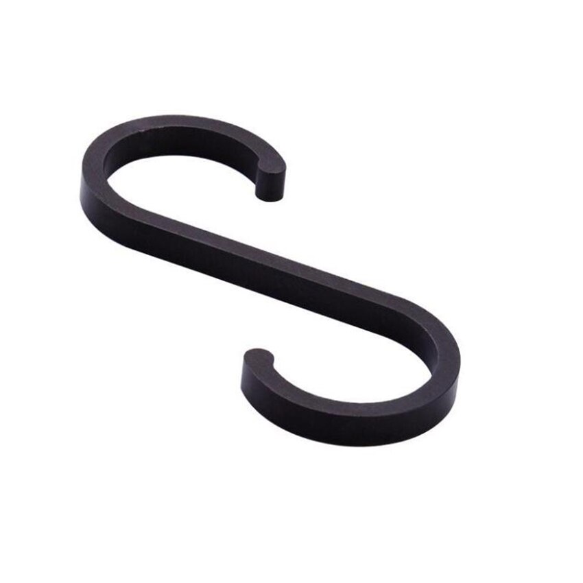 S Haak, Aluminium S Vormige Haken Voor Keuken, Badkamer, Zware Hanger Haken Voor Opknoping Potten, pannen, Planten, Handdoeken: Black