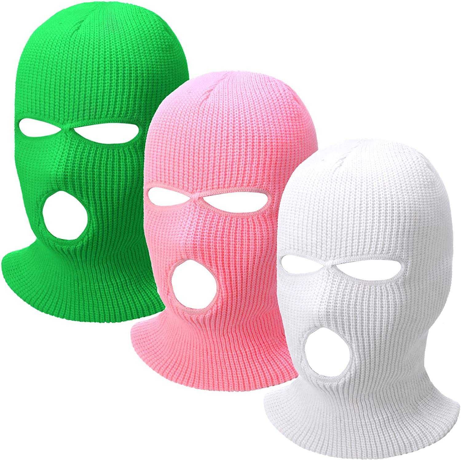 Masque de Ski à 3 trous, casquette coupe-vent en tricot pour le Sport en plein air, couvre-chef unisexe pour l'hiver
