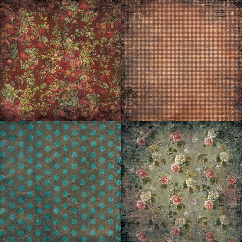 Panalisacraft 24 sheets 6"X6"vintage patterned paper pad Scrapbooking paper pack handmade craft paper craft Background pad card