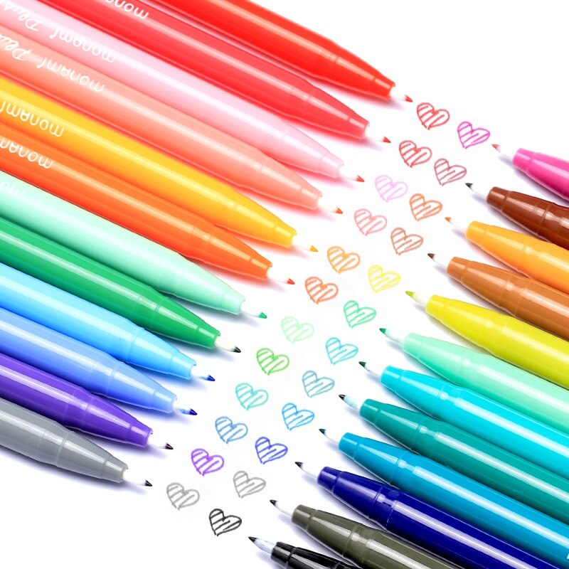 Monami gel pen sæt 12 24 36 vandfarve mikron fiber penne skrivning tegning skitsepapir kontor skole skoleartikler  a6261