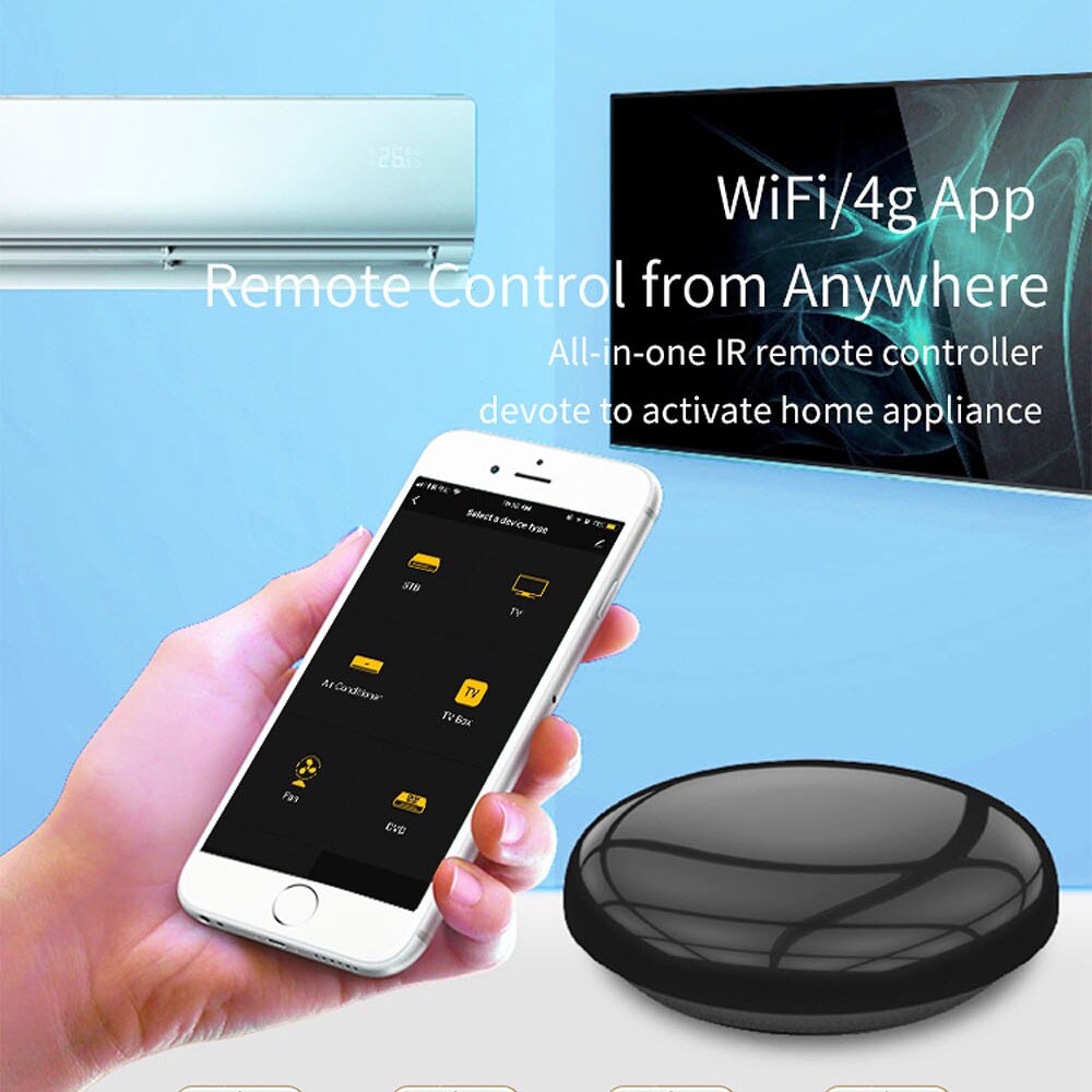 Zemismart WiFi-IR Remote IR Control Hub Wi-Fi(2.4Ghz) Enabled Infrared Universal Remote Controller For Air Conditioner TV Using