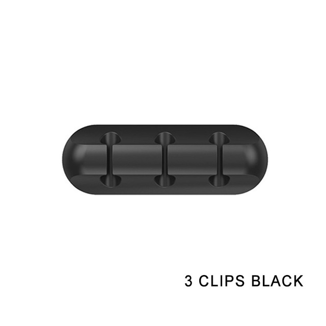 USB Cable Organizer Silicone Cable Winder Desktop Tidy Management Clips Cable Holder for Mouse Keyboard Wire Organizer Headphone: grey