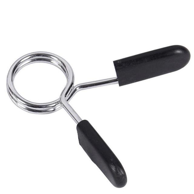 Kurtrusly 2 Pcs Clips De Collier à Ressort Pour Haltères, Pince De Verrouillage Pour Barre De Poids Noir Argent 25mm
