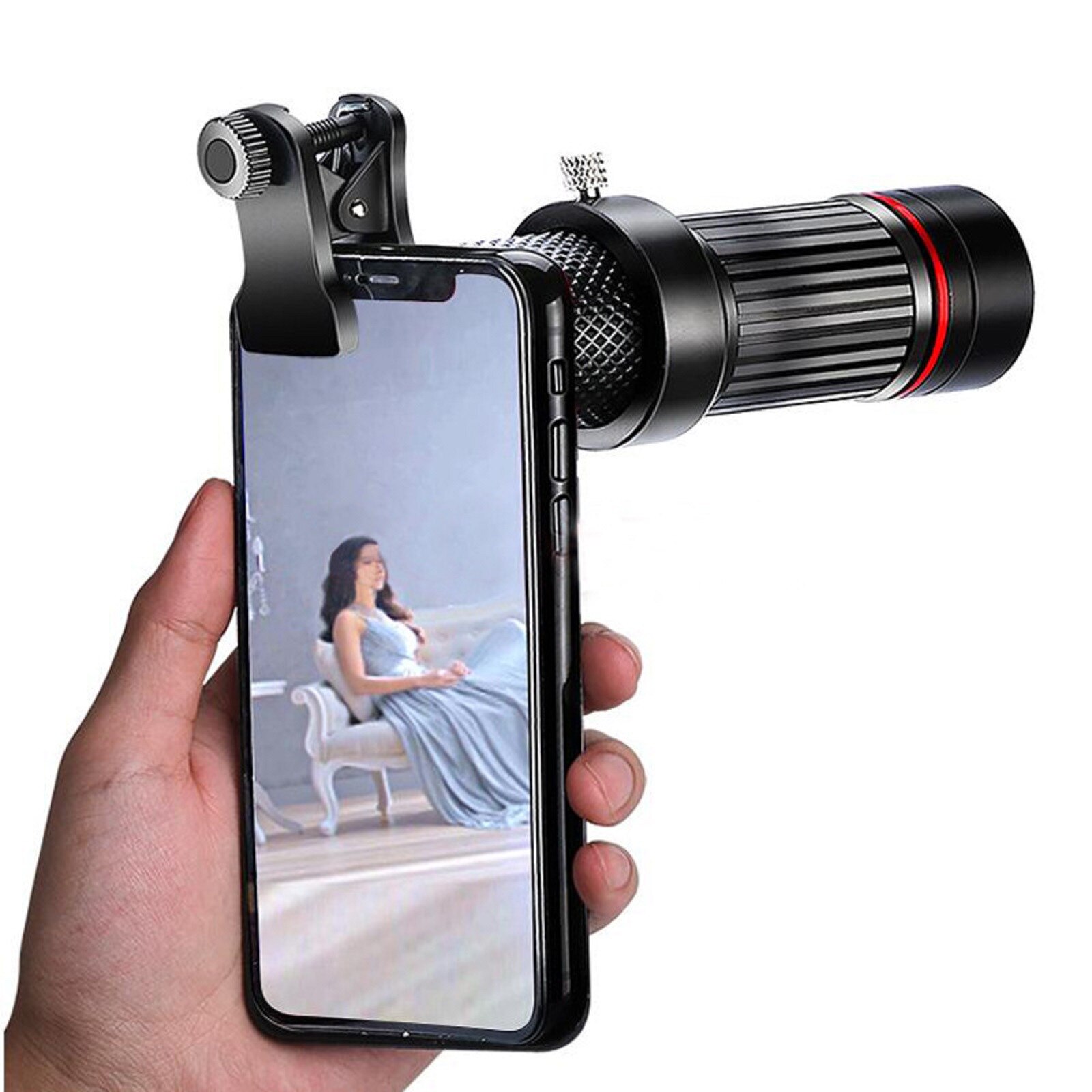 18X 32X Universal Metal Telephoto Zoom Telescope Mobile Phone Retractable Telescope With Tripod Phone Clip#g4