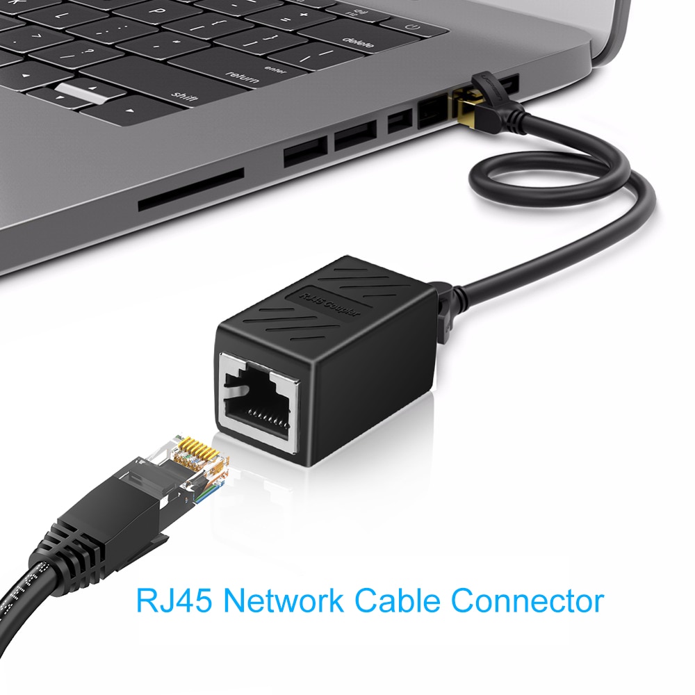 Kebidumei  rj45 kvindelig til kvindelig netværk ethernet lan splitter stik overførselshoved  rj45 kat 5 5e 6 6a extender netværkskabel