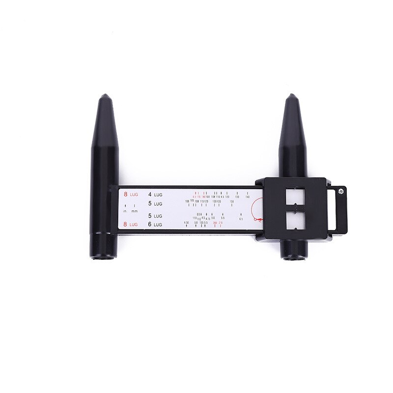 Wheel Rim Bolt Pattern Sliding PCD Measuring Tool Gauge Ruler 8 Holes PCD Ruler Lugs Hub Pitch Measurement Tool