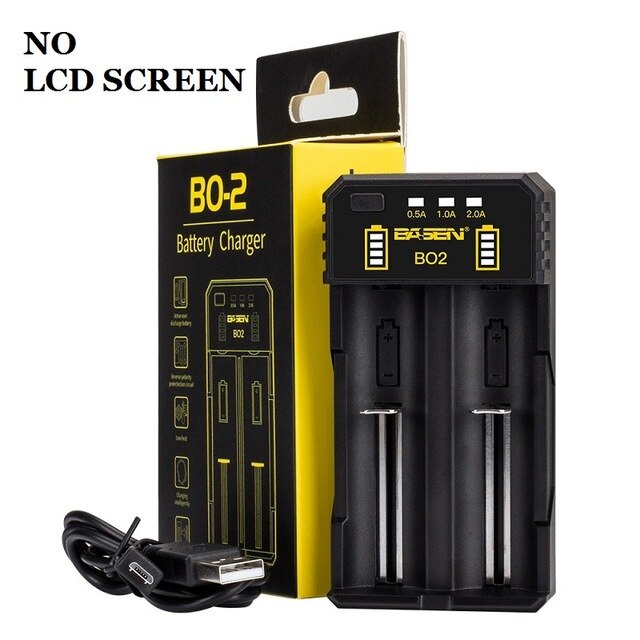 BASEN BL4 LCD Battery Charger for 18650 26650 21700 32700 3.7V/3.2V/1.2V AA AAA NiMH Battery 18650 Lithium Battery Charger: BO2 Battery Charger / No Adapter