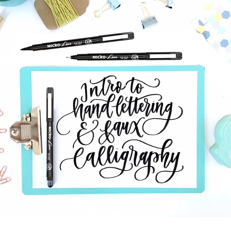 8Pcs Micron Neelde Drawing Line Calligraphy Pen Hand Lettering Pens Waterproof Pigment Sketch Markers Pen For Art Supplie