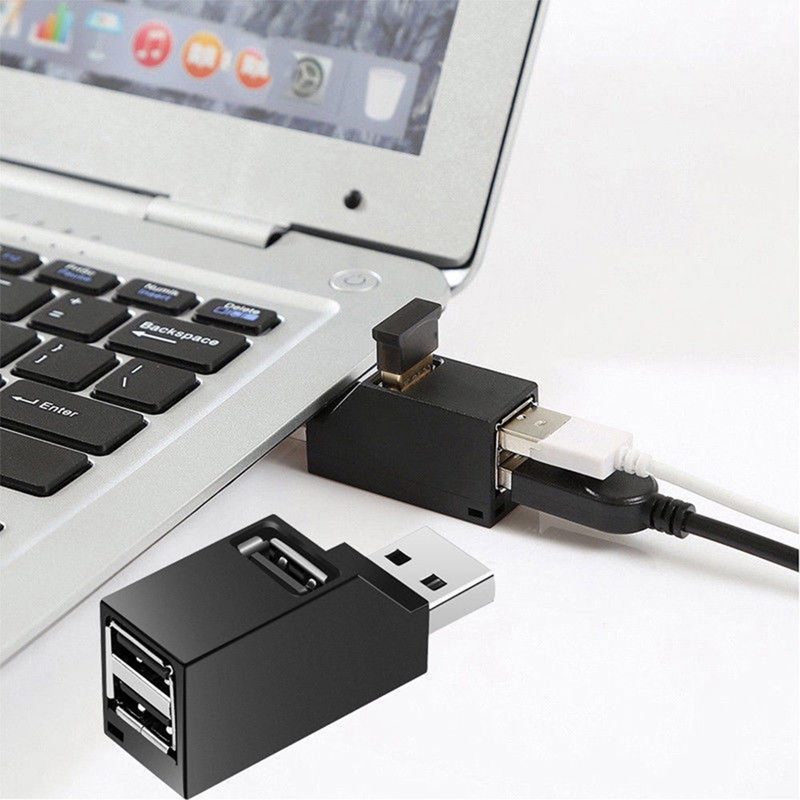 USB 3.0 Mini Splitter with One for Three, Suitable for PC Laptop High-Speed U Disk Reading
