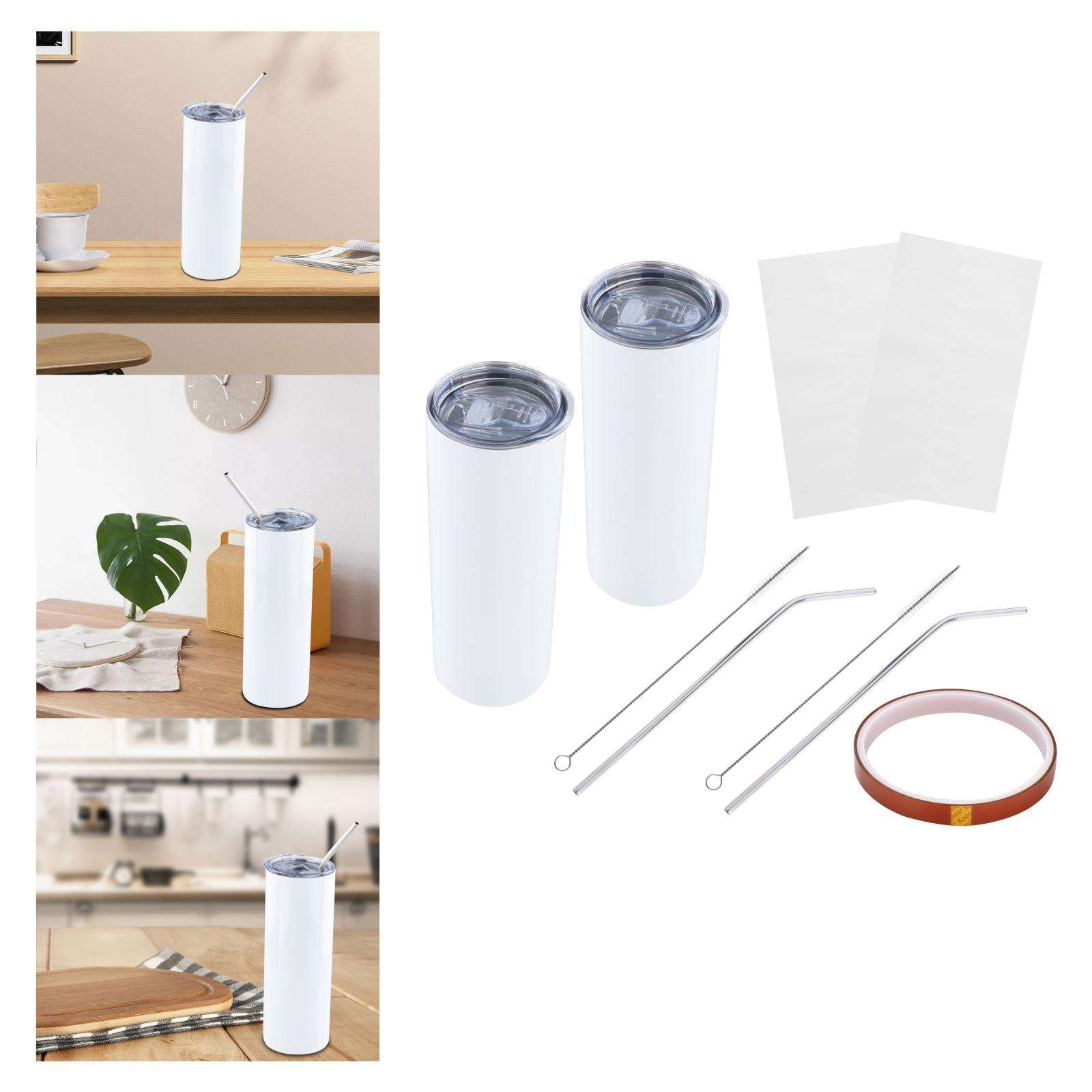 Sublimation Blank Skinny Straight Tumbler Stainless Steel Double Wall Insulated