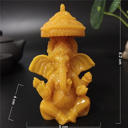 Lord ganesha statue buddha elefant gud skulpturer figurer menneskeskabte jade sten håndværk hjem have dekoration buddha statuer: Orange 2