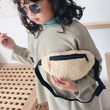 Kinderen Effen Kleur Leuke Patroon Wol Borst Zak Pocket Trend Vrouwen kleine Taille Pak Taille Zakken voor meisjes bolsa