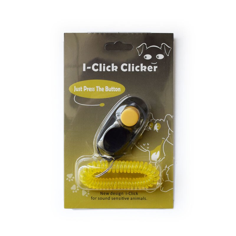 1PC Portable Pet Clicker Whistle Training Guide Wrist Band Delicate Pets Dog Cat Button Trainer Pet Dog Supplies: black