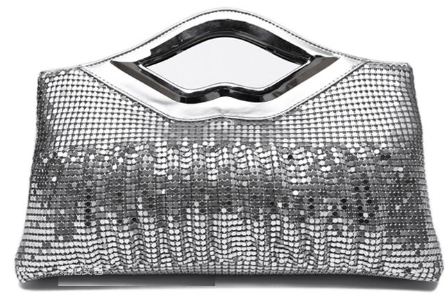 Vrouwen Avond Clutch Tassen Luxe Handtas Zwart Avondtasje Sequin Schoudertas Vrouwelijke Clutch Portemonnee: silver