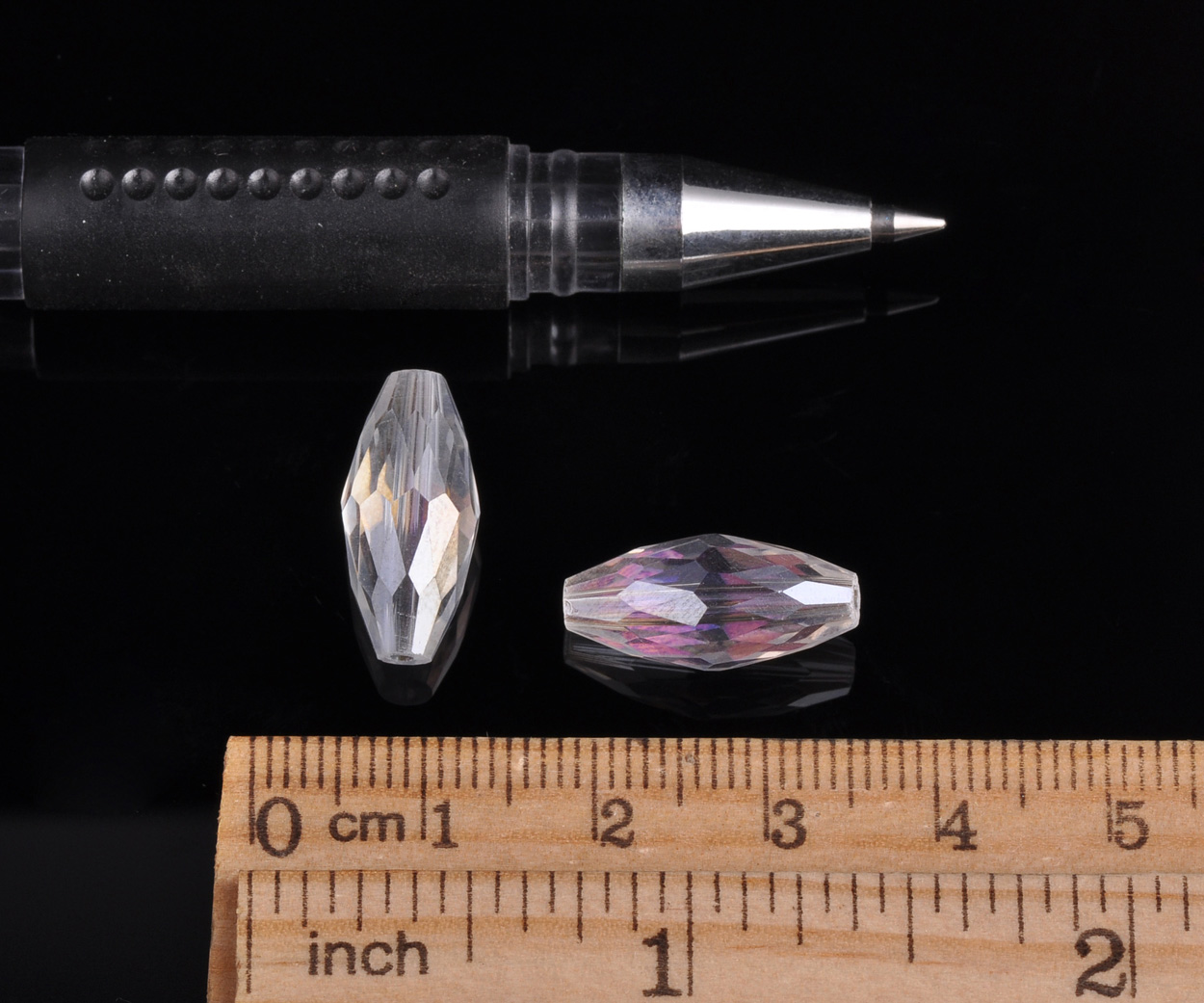 Cuentas artesanales sueltas de cristal de corte facetado de tubo ovalado de 18x8mm para fabricación de joyería DIY