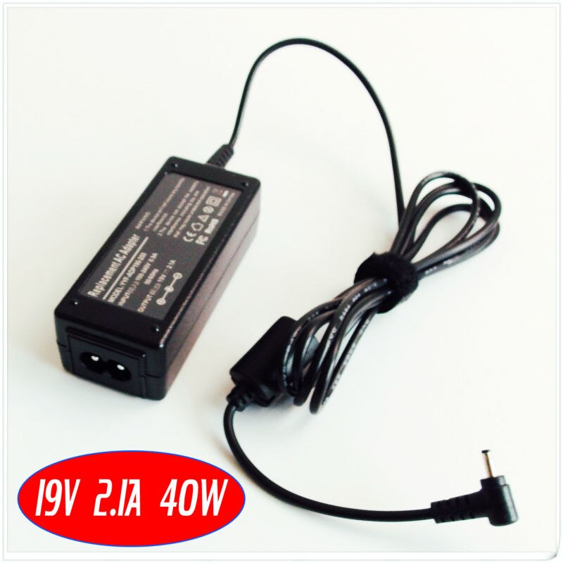 Netbook vekselstrømsadapter oplader 19v 2.1a til asus eee pc  x101 x101h x101ch x101ch-eu17-bk 1104ha 1106ha 1101h 1101ha 1101 hag