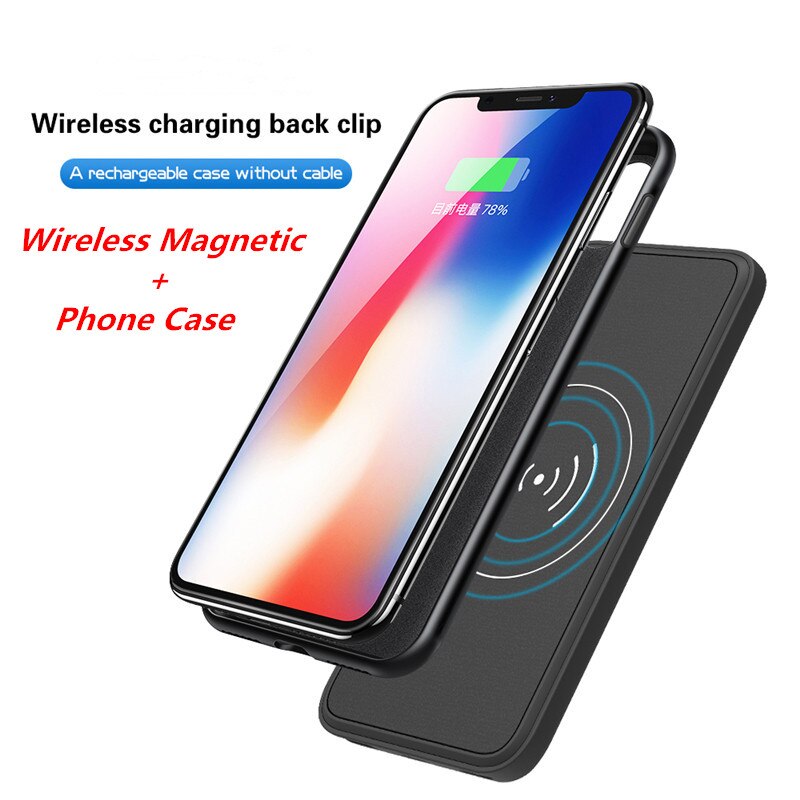 KQJYS Magnetic Battery Charger Cases for iPhone Xs Max Portable Wireless Power Bank Power Case for iPhone XR Battery Case