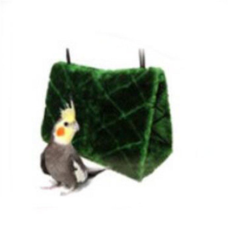 CW024 peluche blottir oiseau perroquet hangar hamac suspendu grotte hiver canari cabane nid directe gratuite: Green / L