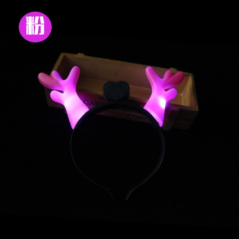 Weihnachten Leuchtenden Geweih Stirnband Konzert Nacht Licht LED Stirnband Kopfschmuck Geweih Glänzende Stall Spielzeug
