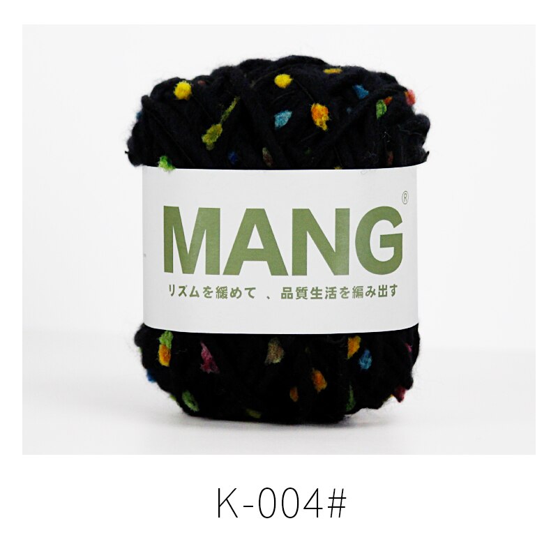 MANG – fil crocheté à la main, en coton épais, coloré, arc-en-ciel, pour bébé, écharpe, pull, gant, sac, chapeau, 50g, 1 pièce: K004