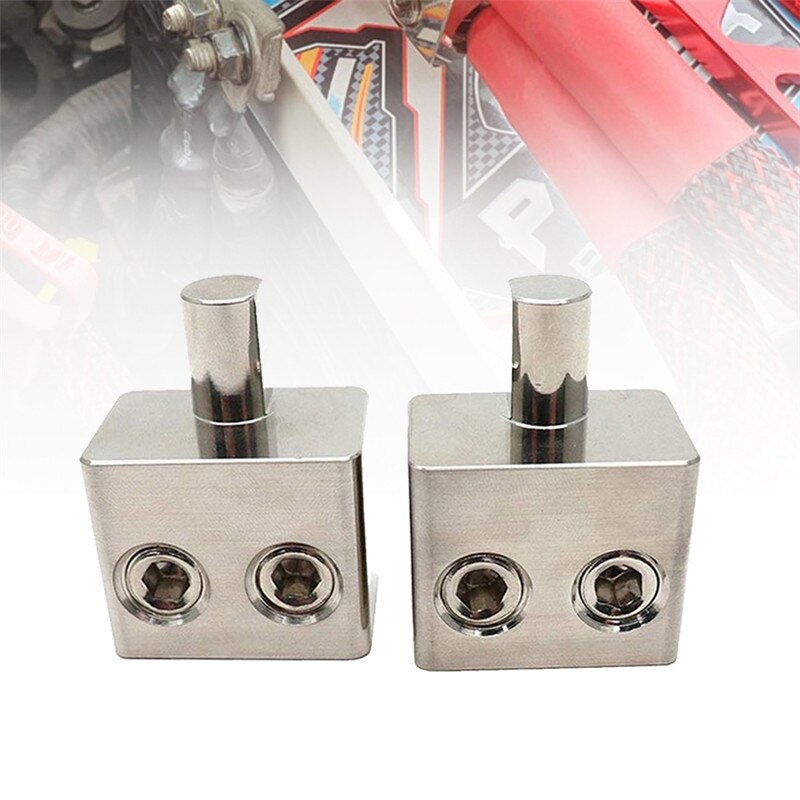 1Pair Dual 1/0 Gauge To 1/0 Gauge Amp Input Reducers 100% Copper Sliver-Plated Car Audio High Power Pure Copper Amplifier