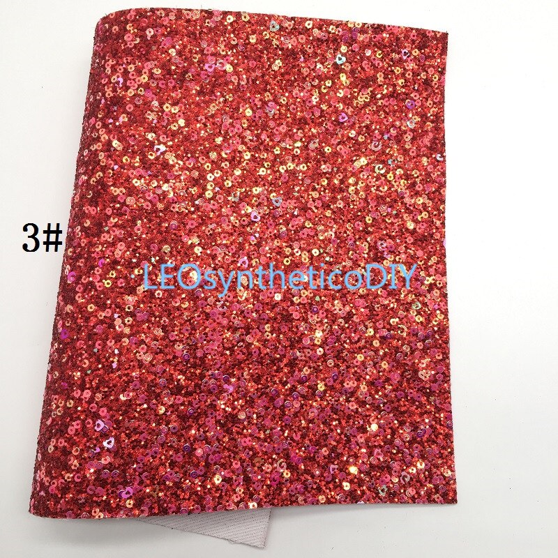 Tissu à paillettes 21x29cm, cuir épais à paillettes pour faire des nœuds, 1 pièce, 4S10