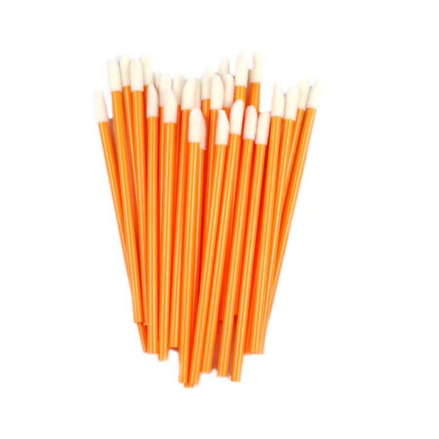 50/100 Pcs Disposable Lip Brushes synthetic Hairbrush full size Lipsticks Lipbrush Make up Brushes Cosmetic Makeup Tools: Orange / 50PCS