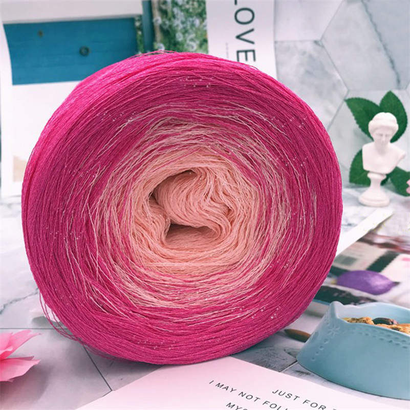 Cake Gradient Rainbow Color Cotton Yarn 500g Fancy Hand-Crocheting Yarn for Shawl Children Dress Diy Hand Knitting Materials: 10