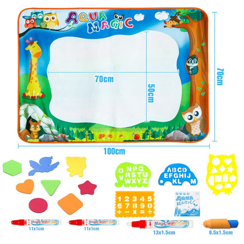 Magic Water Drawing Mat Doodle Mat Doek Met Doodle Pen Schilderij Board Educatief Speelgoed Voor Kinderen: C