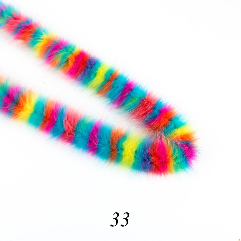 1M Kunstmatige Wasbeer Vossenbont Tapes Faux Konijnenbont Pluizige Kostuum Accessoires Luxe Warm Diy Naaien Tapes Voor Kledingstuk schoen Zak: 33