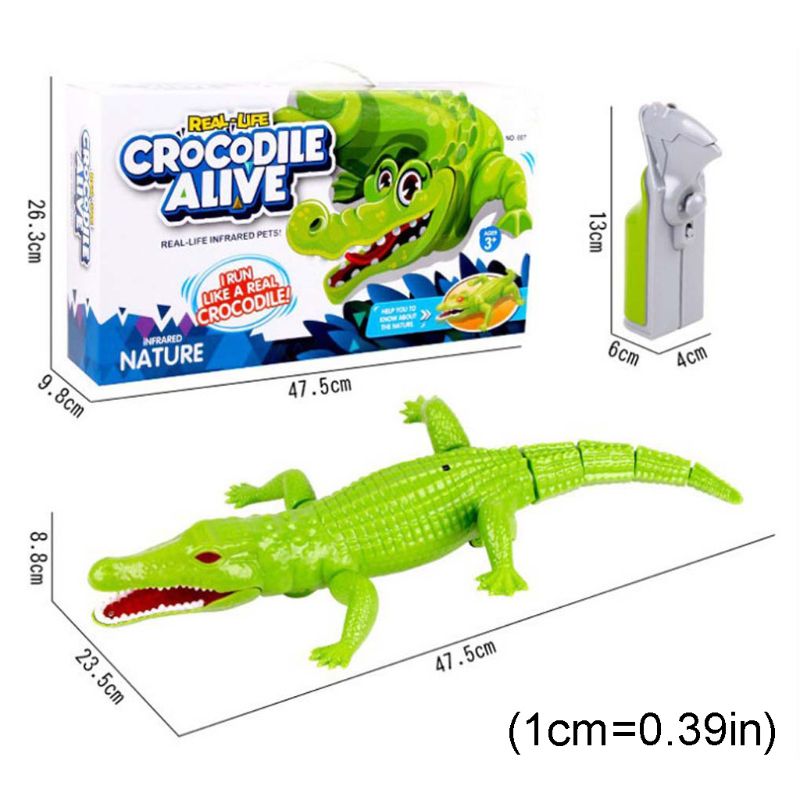 Infrared Remote Control Simulation Crocodile Realistic Electronic Animal Model A2UB