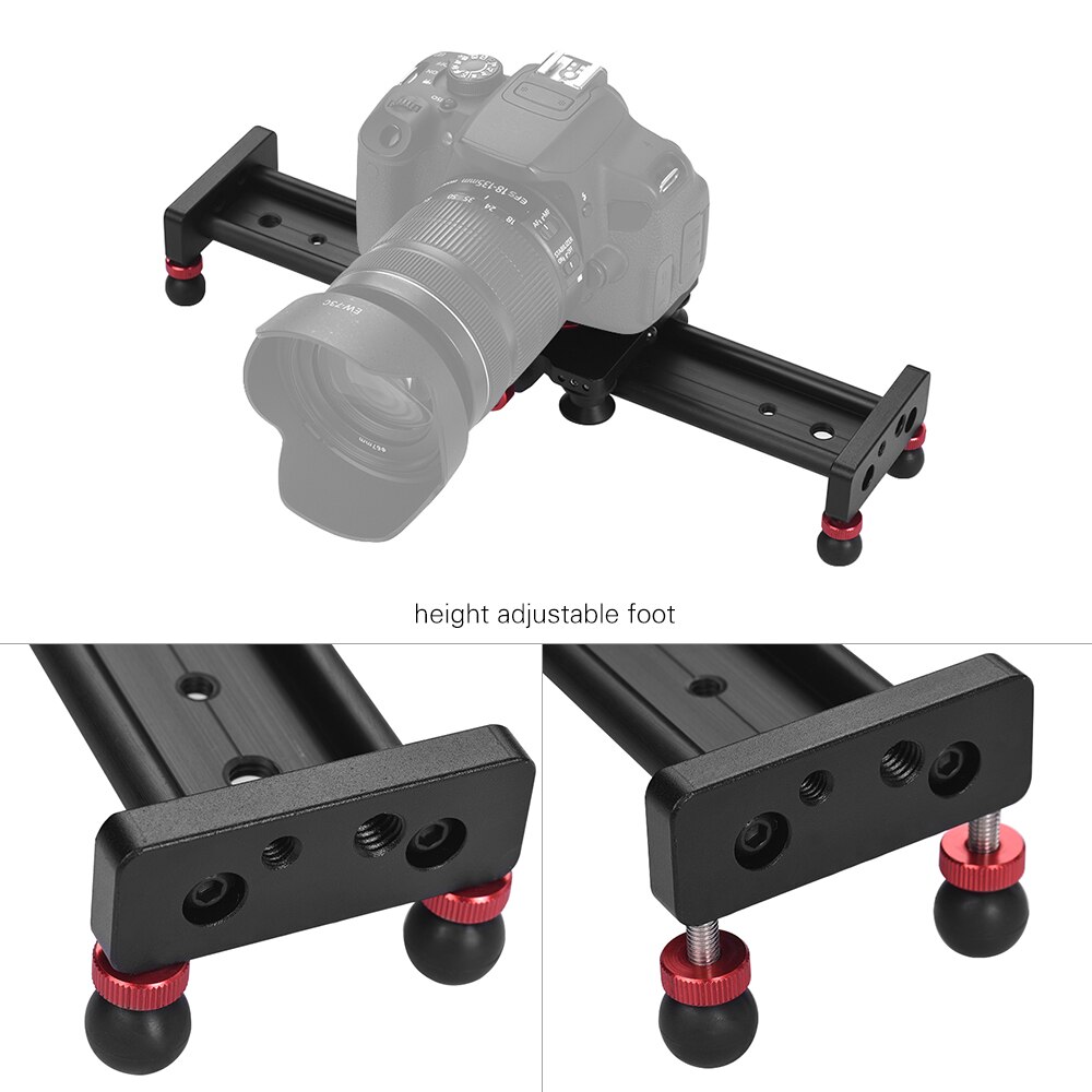 30cm 40cm 50cm Camera Track Slider Aluminum Alloy Damping Slider Track Video Stabilizer Rail Track Slider for DSLR Camcorder