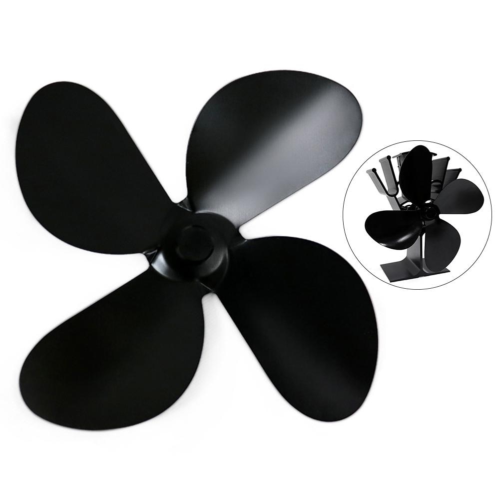 Aluminum Alloy Blades Leaf for Stove Fan Log Burning Fireplace Accessories