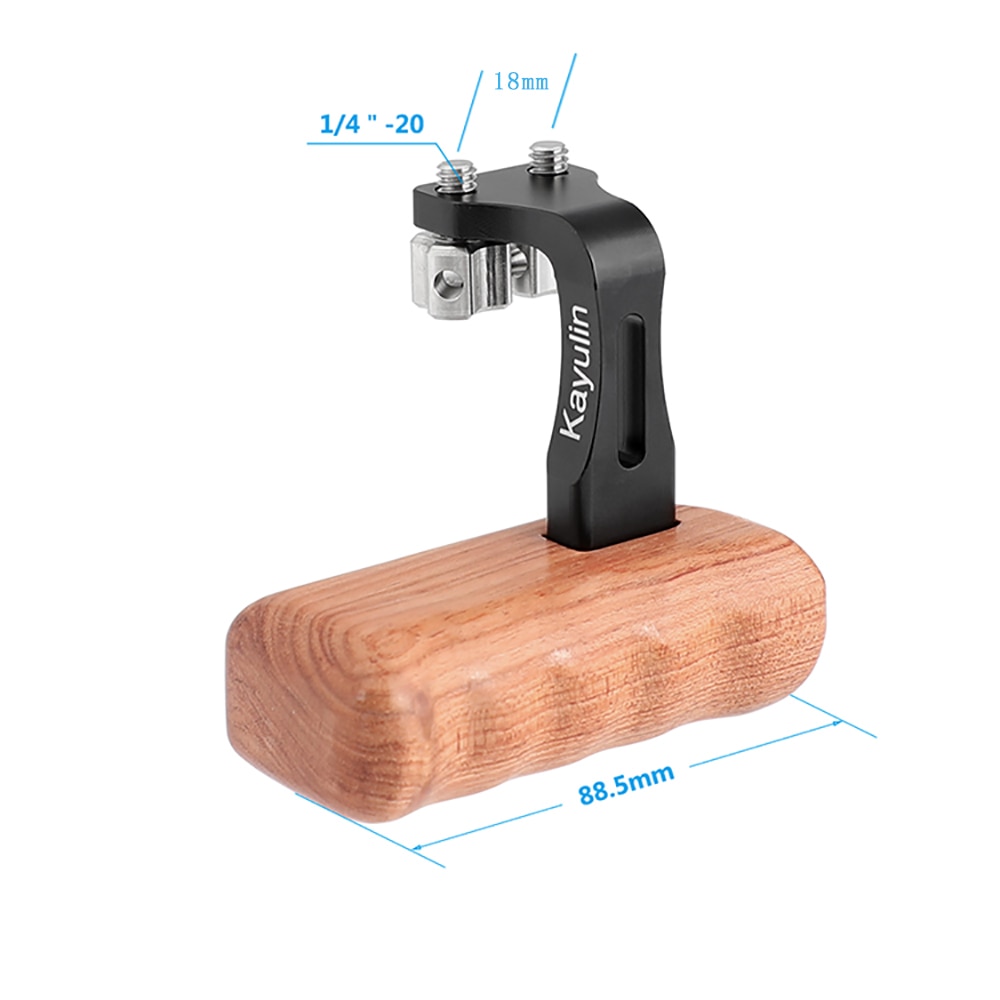 Kayulin Reversible Holz Hand Grip Medium Größe Mit 1/4 &quot;-20 Flügelschraube Knopf Linke Seite für DSLR Kamera Käfig rig Neue