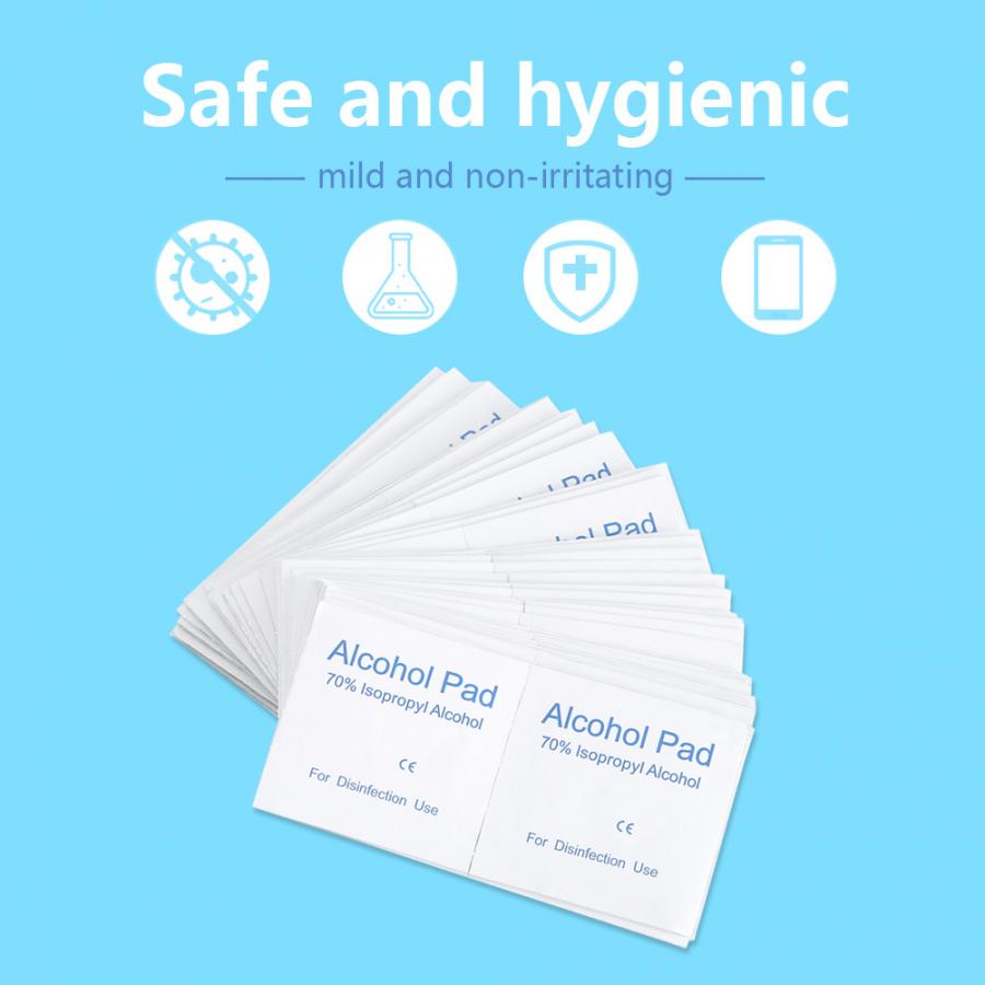 100 pièces/boîte Portable lingette humide emballage indépendant extérieur fournitures de nettoyage antiseptique peau nettoyage soin lingette humide