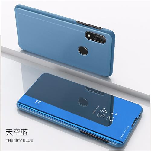 For ZTE V10 Vita Case Luxury Smart Mirror Flip Cover On ZTE V10Vita Accessory For ZTE Blade V10 Vita 6.26 inch Fundas Coque: Blue