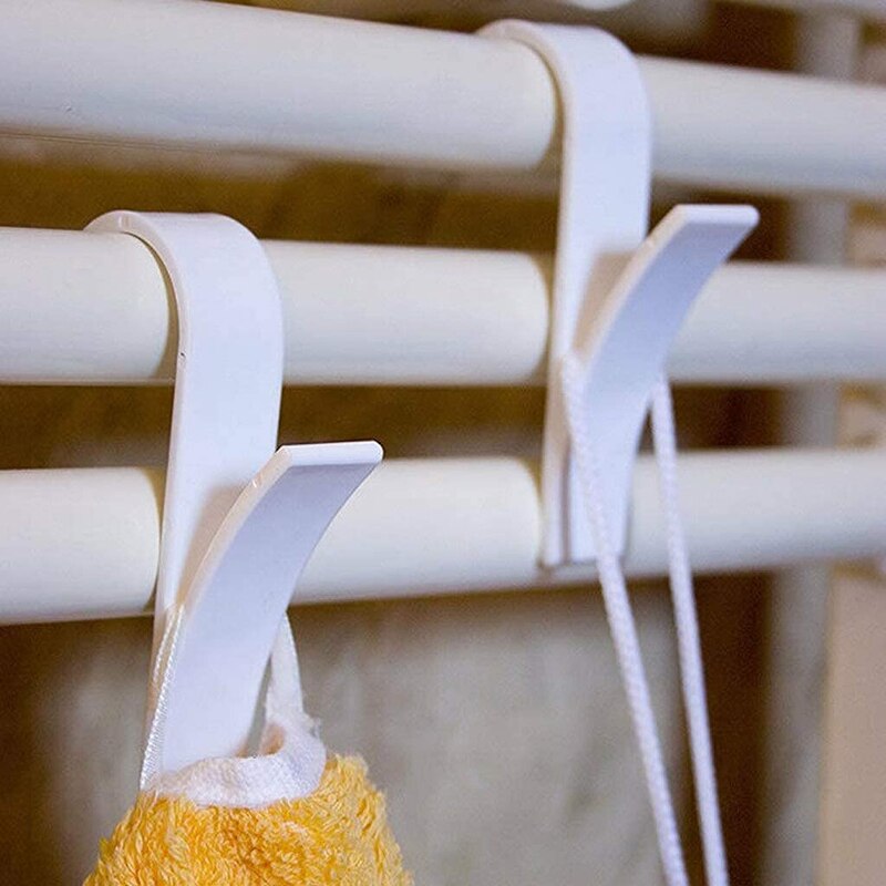 Küche Badezimmer KleiderbüGel Clips Lagerung Gestelle Weiß Aufhänger für Beheizte Handtuch Heizkörper Schiene Kleidung Schal Aufhänger Halfter