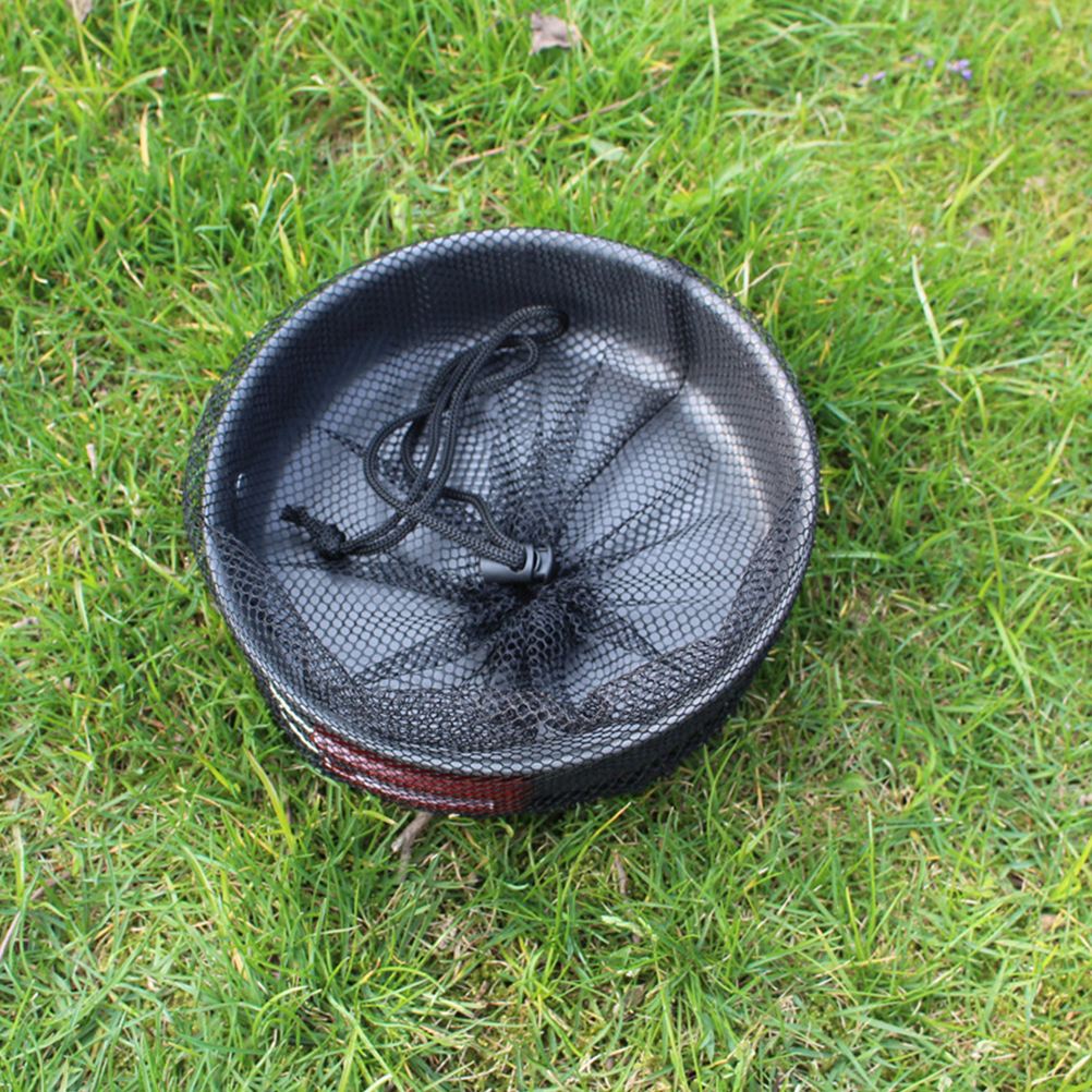 Outdoor Pan Frying Pan Portable Camping Pot Picnic Frying Pan Outdoor Cooking Ware Cooking Tools for Family (Black)