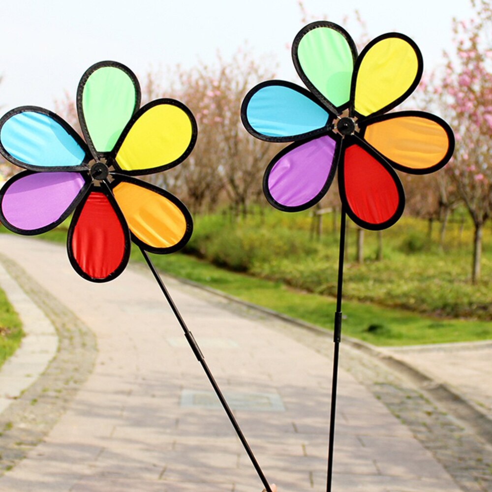 2Pcs Wingwill Cloth Pinwheel Decorative Windwill Bicyce Windwill Wind Spinner for Home Outdoor Children Kids
