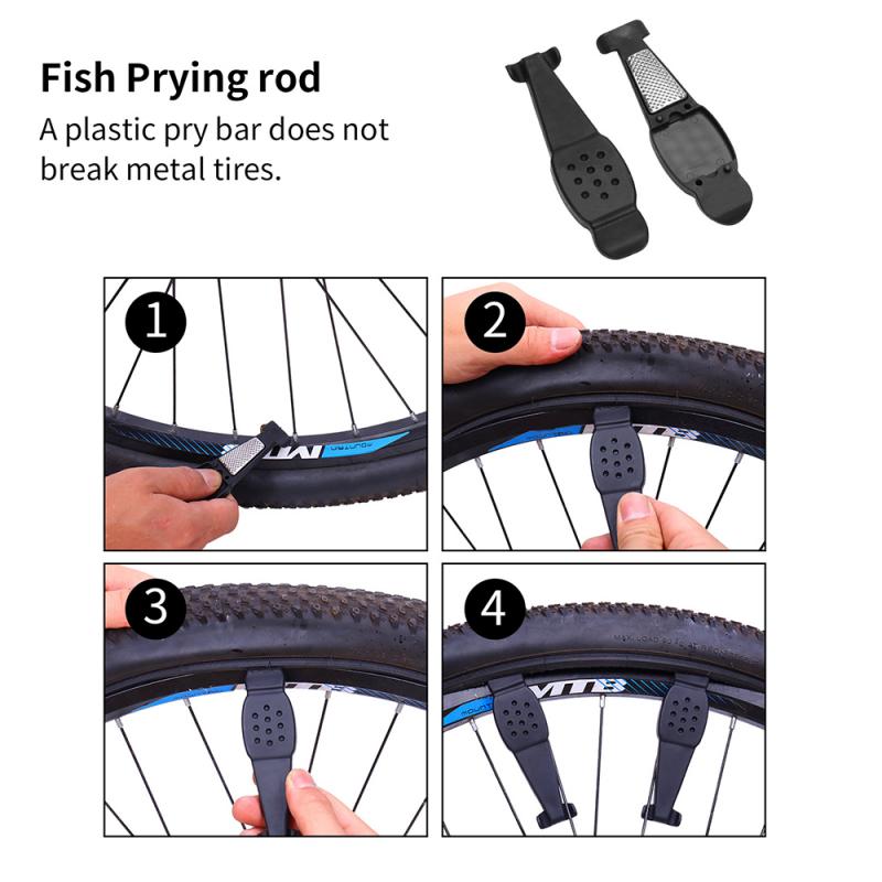 Multi 16 In 1 Bike Tyre Repair Kit Mountain Bike Cycle Puncture Tyre Pump With Bag Gas Cylinder Gauge MTB Repair Tools Kit Set