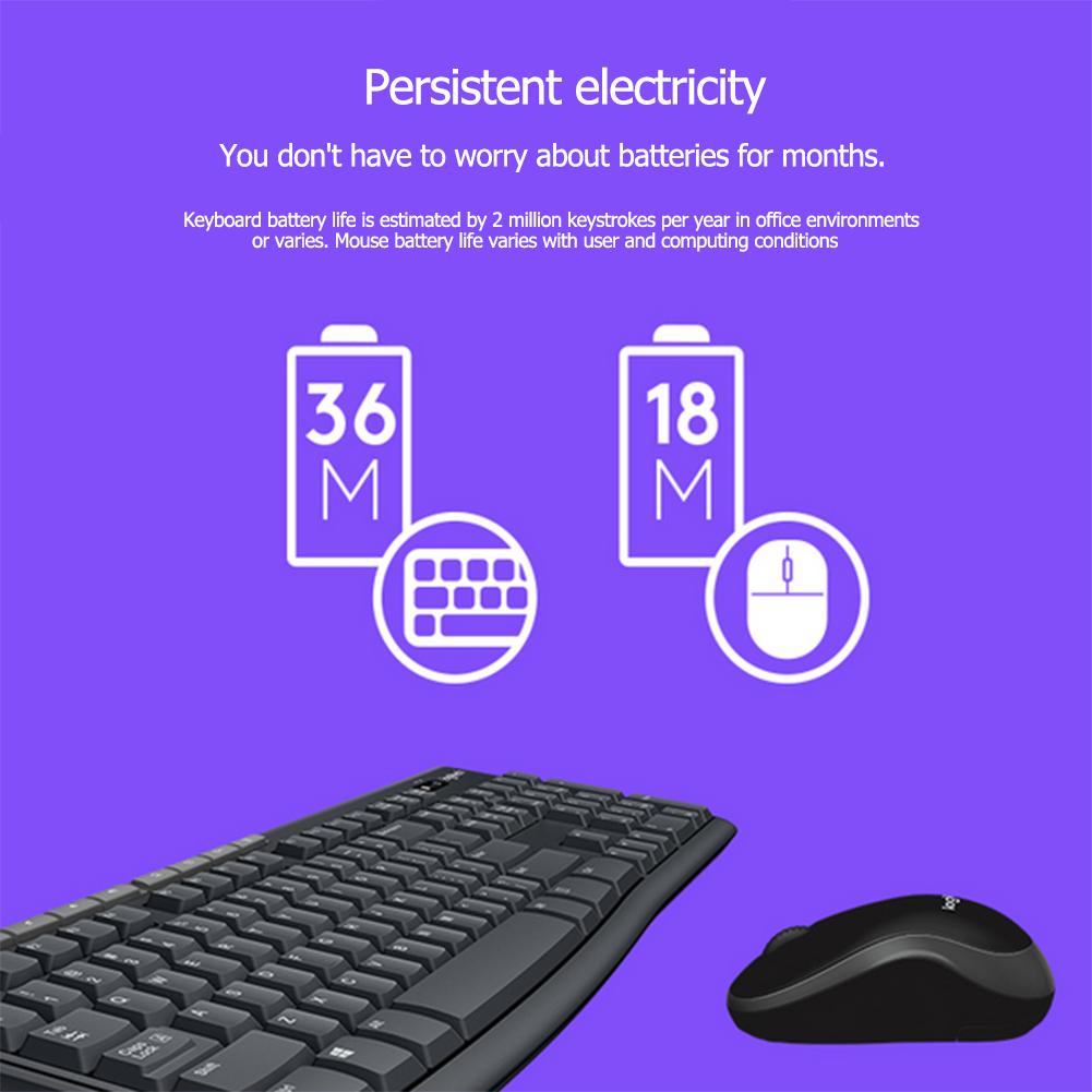 Logitech MK270 2.4G Gaming Office Universal Mice Wireless Optical Mouse Keyboard Combo Set for Desktop Laptop PC