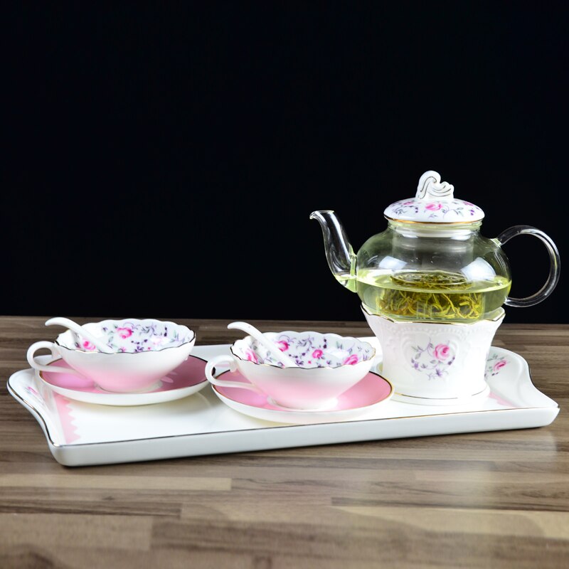 British Afternoon Tea Set Bone China Coffee Cup Set European Ceramic Coffee Cup Saucer Set Black Tea Set