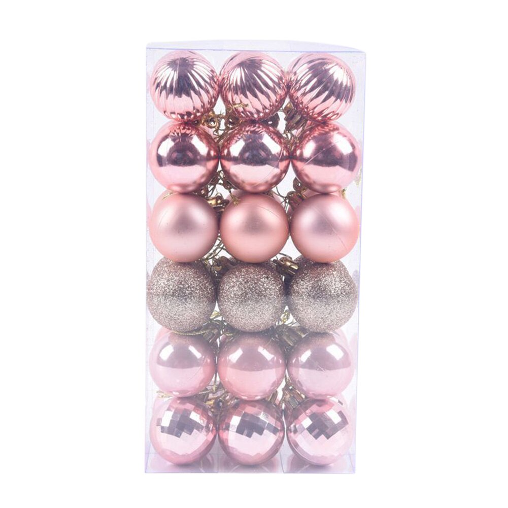 Arbre de noël pendentif boules fête de mariage suspendus ornement nouvel an fournitures fête décoration de la maison fournitures 36 pièces: H