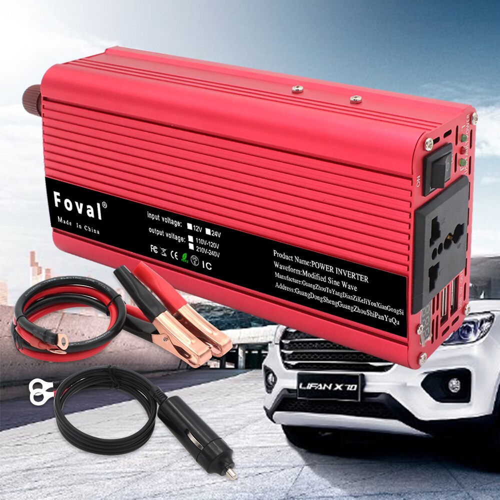 12V/24v To 220V/240V 5000w Power Inverter Highly Efficently Inverter Lownoise 2 usb Inverter Frequency Inverter Coverter Adapter