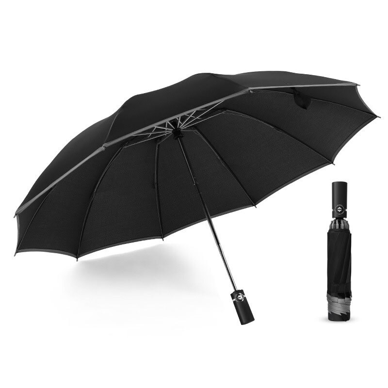 Parapluie inversé Compact coupe-vent pliable | 10 côtes Auto ouvert et fermé pliant, petit parapluie de voyage inversé: 9