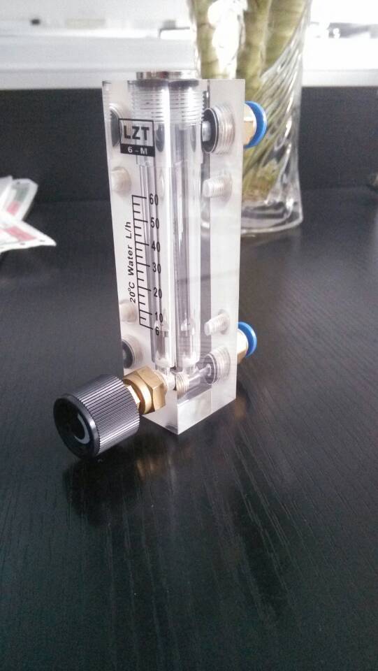 PMMA Gas Flowmeter Air Flow Meter 1/4" BSP Female Square Panel Type Rotameter LZT-6T 5-50 6-60 10-100 3-15 3-30 5-25 0.1-0.8LPM
