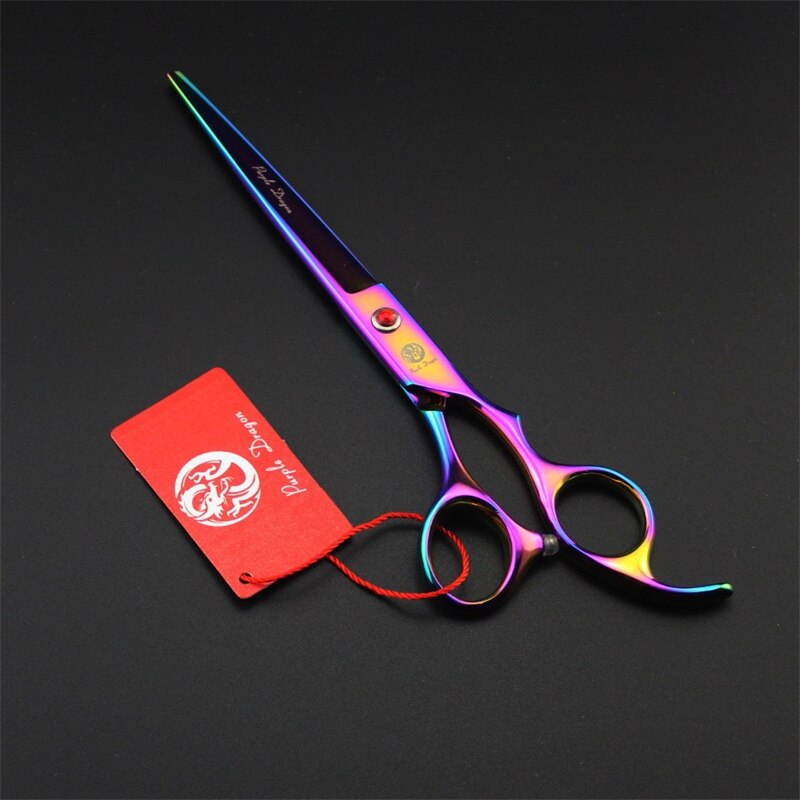 Purple dragon 7 inch Pet Scissors For Dog Grooming Straight &amp; Thinning &amp; Curved Scissors