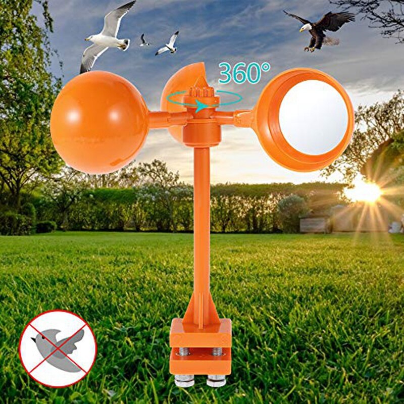 Bird Repellent Devices Outdoor Reflector 360 Degree Wind Power Bird Device for Garden Outdoor Farm Protection