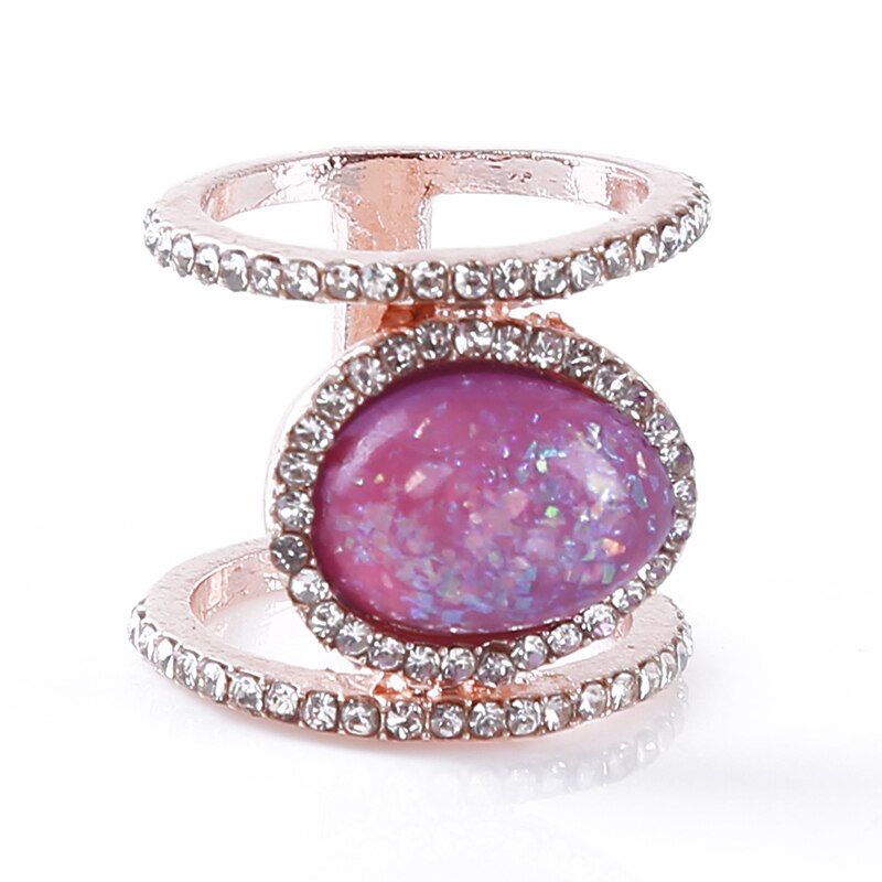 Prachtige Crystal Maansteen Ringen Voor Vrouwen Eenvoudige Sieraden Belofte Datum Engagement Trouwringen